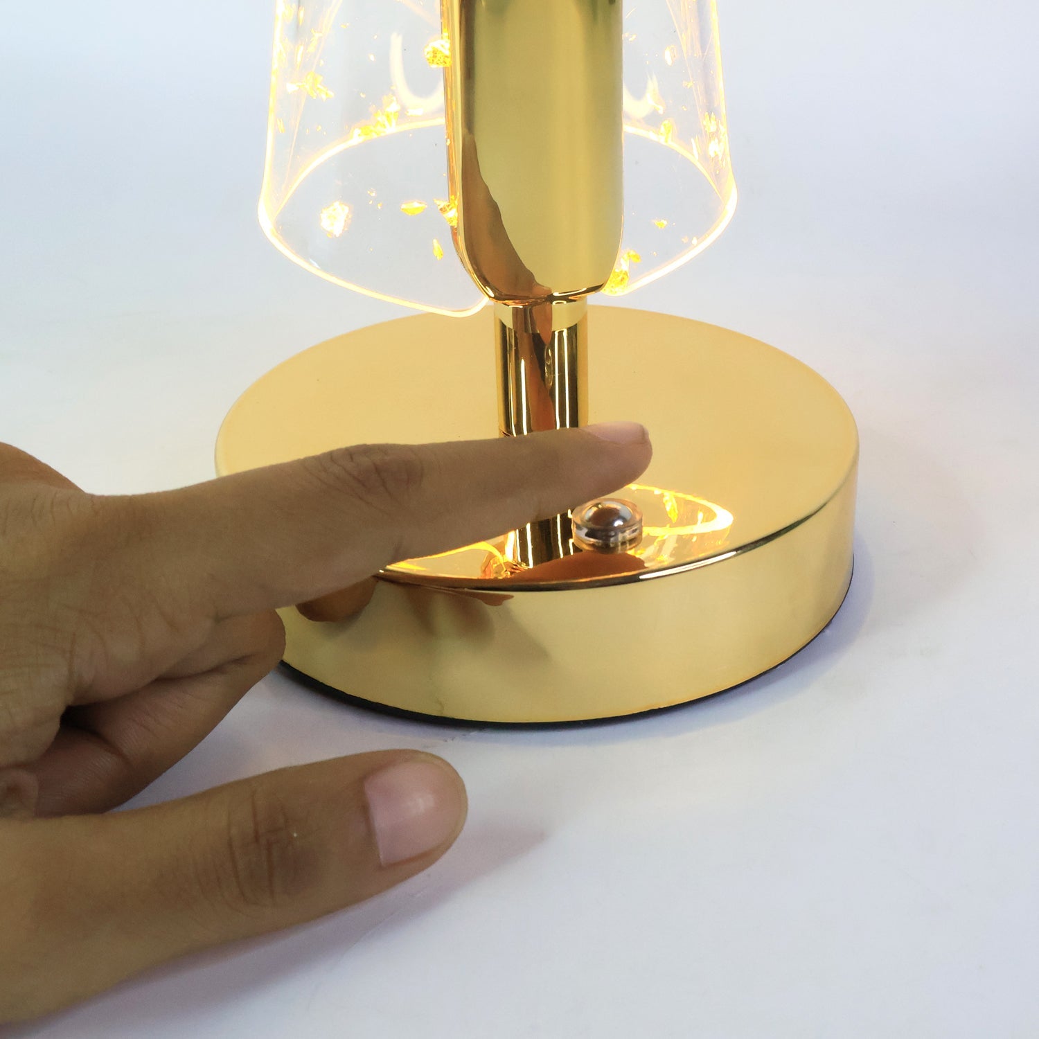 Luxury Golden Crystal LED Double Shade Table Lamp (1 Pc) Luxury Golden Crystal LED Double Shade Table Lamp (1 Pc)